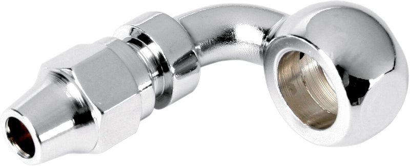 Drag Specialties Banjo Fitting - Each, Steel, 10 mm (3/8") - Chrome