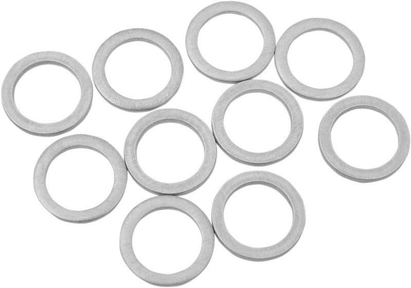 Drag Specialties Aluminum Crush Washers - 10 mm (3/8"), 10 Pack, Brake Line /  Crush - Chrome