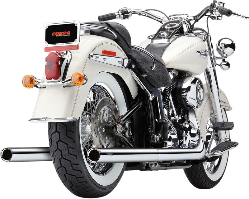 Cobra Bad Hombre Dual Exhaust System - Bad Hombre Duals, Aluminum /  Steel, Each - Chrome for Harley-Davidson Touring, Softail & Dyna 2007-2011