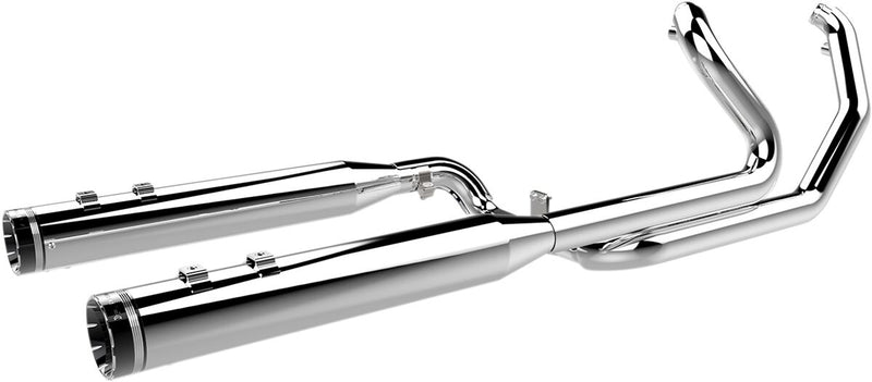 Khrome Werks Chrome Dominator 2:2 3-Stepped Header, 4.5" Mufflers W/Tracer Tips for 2009-2016 Harley-Davidson Touring Motorcycles