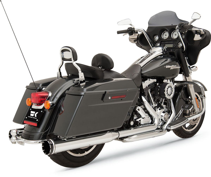 Khrome Werks Chrome Dominator 2:2 3-Stepped Header, 4.5" Mufflers W/Tracer Tips for 2009-2016 Harley-Davidson Touring Motorcycles