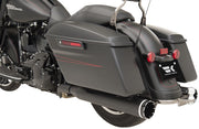 Khrome Werks Black Dominator 2:2 3-Stepped Header, 4.5" Mufflers W/Tracer Tips for 2009-2016 Harley-Davidson Touring Motorcycles