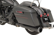 Khrome Werks Black Dominator 2:2 3-Stepped Header, 4.5" Mufflers W/Tracer Tips for 2009-2016 Harley-Davidson Touring Motorcycles