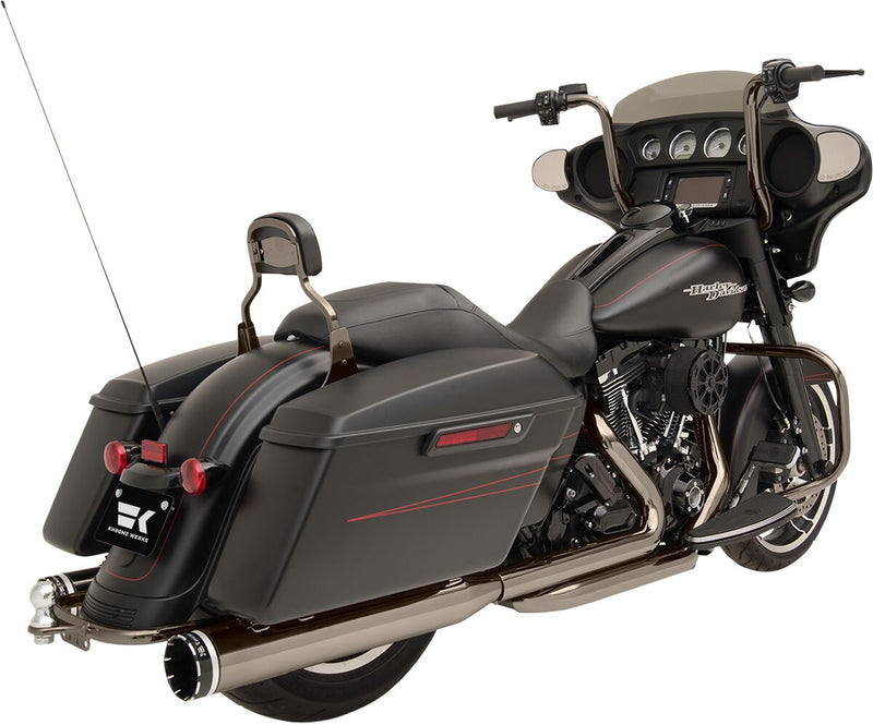 Khrome Werks Eclipse Dominator 2:2 3-Stepped Header, 4.5" Mufflers W/Tracer Tips for 2009-2016 Harley-Davidson Touring Motorcycles