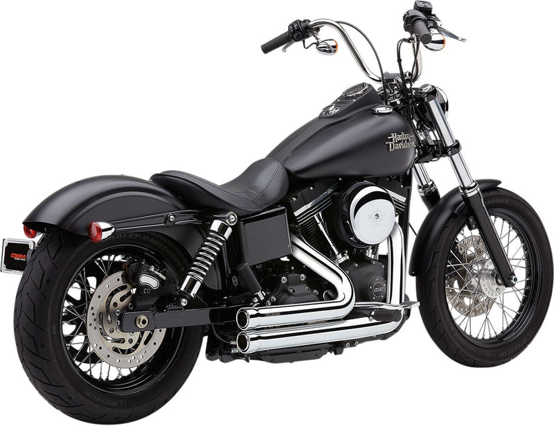 Cobra 909 2 Into 2 Exhaust Kit In Chrome For Harley-Davidson 2012-2017 Dyna Motorcycles