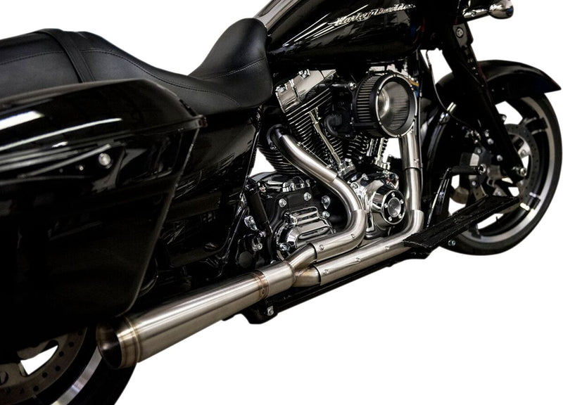 Trask Stainless Assault 2-into-1 Straight Exhaust for 2009-2016 Harley-Davidson Touring Models Stainless Steel Fitment Harley-Davidson