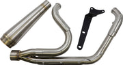 Trask Stainless Assault 2-into-1 Straight Exhaust for 2009-2016 Harley-Davidson Touring Models Stainless Steel Fitment Harley-Davidson #TM-5000