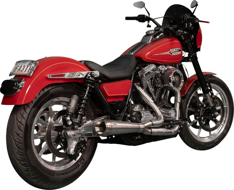 Trask Stainless Steel Assault 2-into-1 Exhaust for 1984-1994,1999-2000 Harley-Davidson FXR Motorcycles Raw #TM-5030