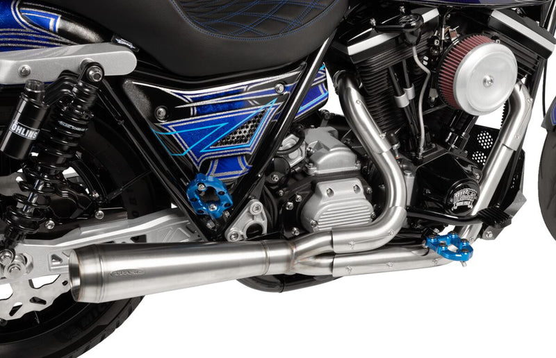 Trask Stainless Steel Assault 2-into-1 Exhaust for 1984-1994,1999-2000 Harley-Davidson FXR Motorcycles Raw #TM-5030
