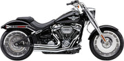 Cobra Speedster 909 Exhaust Kit in Chrome With Full Length Heat Shields For 2018-2024 FLFB/S Softail Fat Boy, FXBR/S Softail Breakout Models