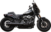S&S Cycle Black/Black Superstreet 2-into-1 Exhaust System for 2018-2024 Harley-Davidson Softail Black| Ceramic Fitment Harley-Davidson #550-0788