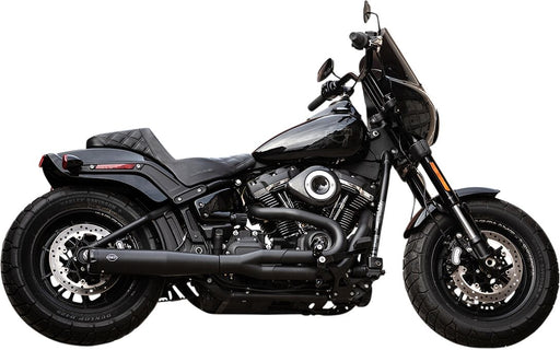 S&S Cycle Black/Black Superstreet 2-into-1 Exhaust System for 2018-2024 Harley-Davidson Softail Black| Ceramic Fitment Harley-Davidson