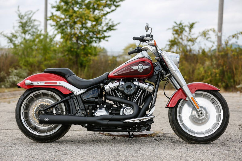 S&S Cycle Ceramic Black Superstreet 2 into 1 Exhaust System for 2018-2022 Harley-Davidson Softail