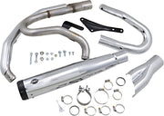 S&S Cycle Chrome Superstreet 2 into 1 Exhaust System for 2018-2022 Harley-Davidson Softail #550-0858