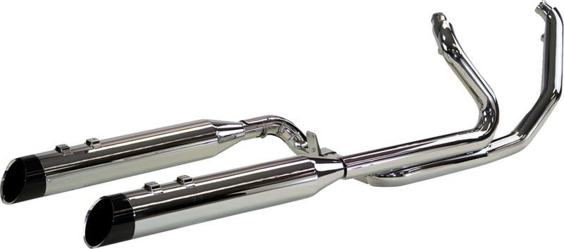 Khrome Werks Chrome Dominator 2:2 3-Stepped Header, 4.5" Mufflers W/Edge Tips for 2017-2025 Harley-Davidson Touring and 2014,2017-2025 Harley-Davidson Trike Motorcycles