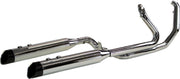 Khrome Werks Chrome Dominator 2:2 3-Stepped Header, 4.5" Mufflers W/Edge Tips for 2017-2025 Harley-Davidson Touring and 2014,2017-2025 Harley-Davidson Trike Motorcycles