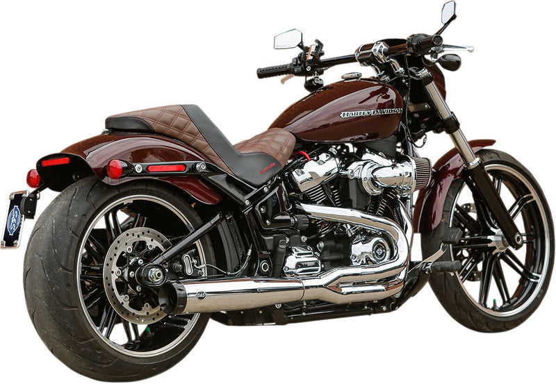 S&S Cycle Chrome SuperStreet 2:1 50 State Exhaust System for 2018-2022 Harley-Davidson Softail #550-0847B