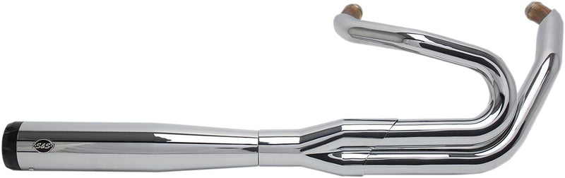 S&S Cycle Chrome SuperStreet 2:1 50 State Exhaust System for 2018-2022 Harley-Davidson Softail #550-0847B
