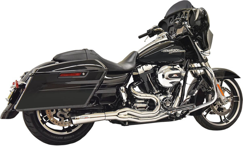Bassani Road Rage 2 into 1 Mid Length Exhaust System for 2007-2016 Harley-Davidson Touring Motorcycles