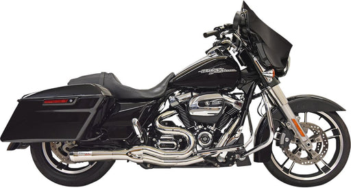 Bassani Mid-Length Road Rage II Exhaust Kit With Megaphone Muffler In Chrome For Harley Davidson 2017-2024 Touring Models