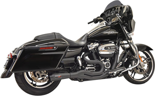 Bassani Black Road Rage 2:1 Mid Length Exhaust System for 2017-2025 Harley-Davidson Touring Motorcycles