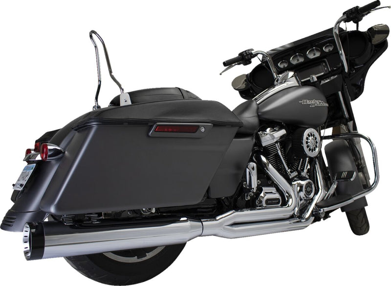 Khrome Werks Chrome 2 Into 1 Outlaw System w/Three Step Headers for 2017-2025 Harley-Davidson Touring Motorcycles