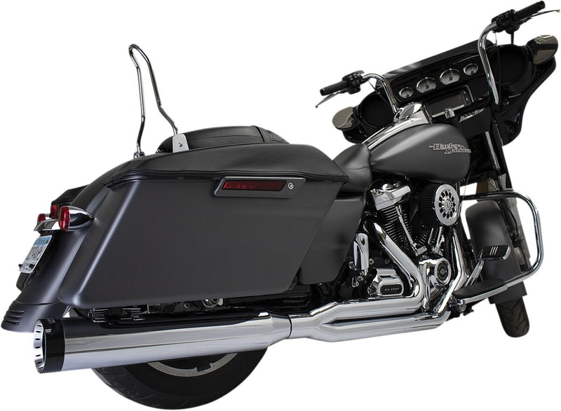 Khrome Werks Chrome 2 Into 1 Outlaw System w/Three Step Headers for 2017-2025 Harley-Davidson Touring Motorcycles
