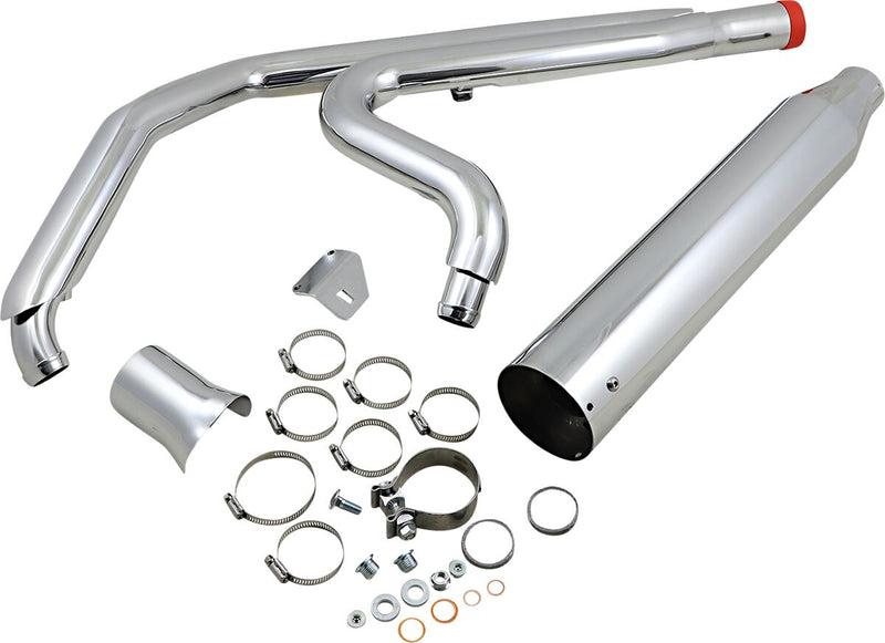 Khrome Werks Chrome 2 Into 1 Outlaw System w/Three Step Headers for 2017-2025 Harley-Davidson Touring Motorcycles