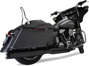 Khrome Werks Black 2 Into 1 Outlaw System w/Three Step Headers for 2017-2025 Harley-Davidson Touring Motorcycles