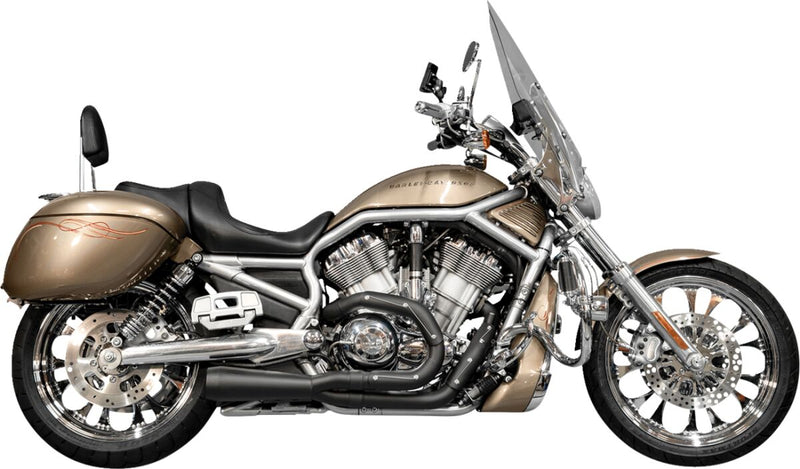 Trask Black Assault 2-Into-1 Exhaust System for 2007-2017 Harley-Davidson V-Rod #TM-5400BK