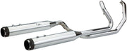 S&S Cycle Chrome w/Black Thruster Endcaps 2 Into 2 El Dorado Exhaust System for 2009-2016 Harley-Davidson Touring Models #550-0677B