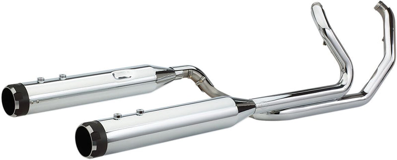 S&S Cycle Chrome w/Black Thruster Endcaps 2 Into 2 El Dorado Exhaust System for 2009-2016 Harley-Davidson Touring Models #550-0677B