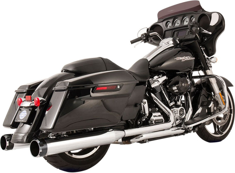 S&S Cycle Chrome w/Black Thruster Endcaps 2 Into 2 El Dorado Exhaust System for 2017-2025 Harley-Davidson Touring Models #550-0699C