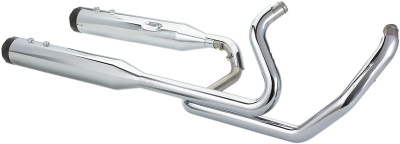 S&S Cycle Chrome w/Black Thruster Endcaps 2 Into 2 El Dorado Exhaust System for 2017-2025 Harley-Davidson Touring Models #550-0699C