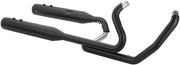 S&S Cycle El Dorado 2 Into 2 Exhaust System In Chrome With Black Thruster End Caps For Harley-Davidson 2017-2023 M8 Touring Models
