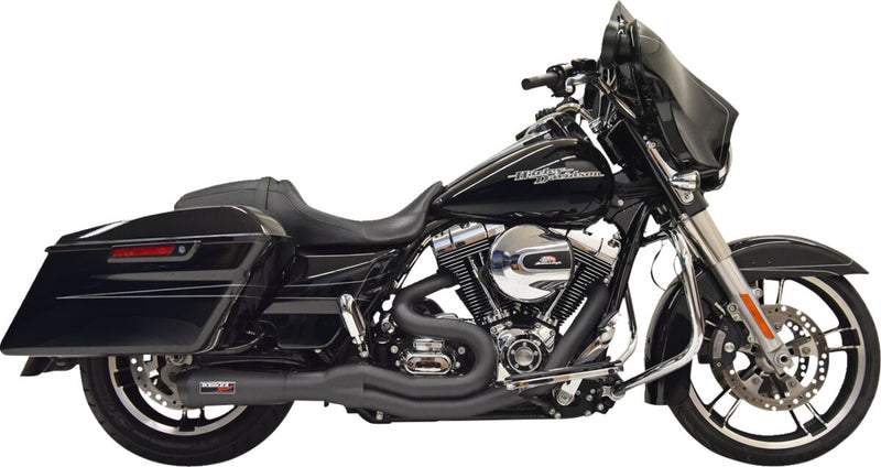 Bassani Xhaust Mega 2:1 Exhaust - Each, Road Rage II - Black for Harley-Davidson Touring 1995-2006