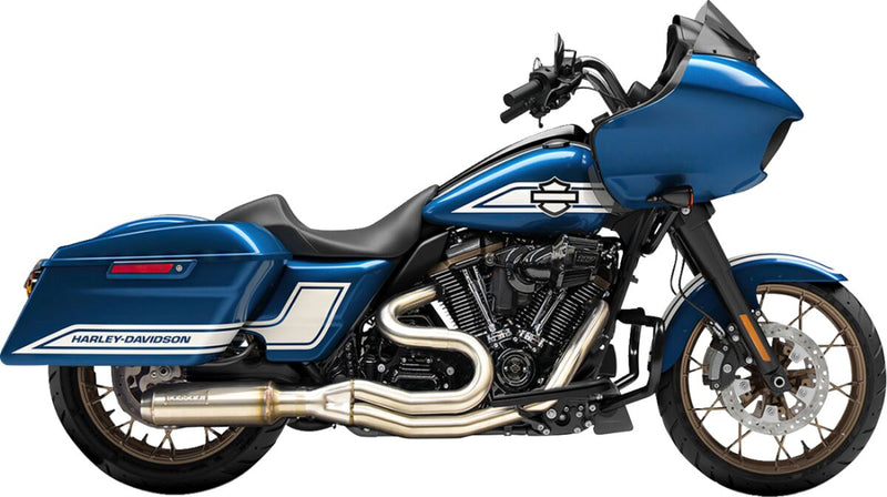 Bassani Xhaust 2-into-1 Mid-length Super Bike Exhaust System - Each, Stainless Steel for Harley-Davidson Touring 2017-2025