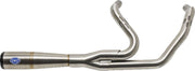 S&S Cycle 2-into-1 Diamondback Exhaust System for 2017-2025 Harley-Davidson Brushed Silver Race Stainless Steel Each