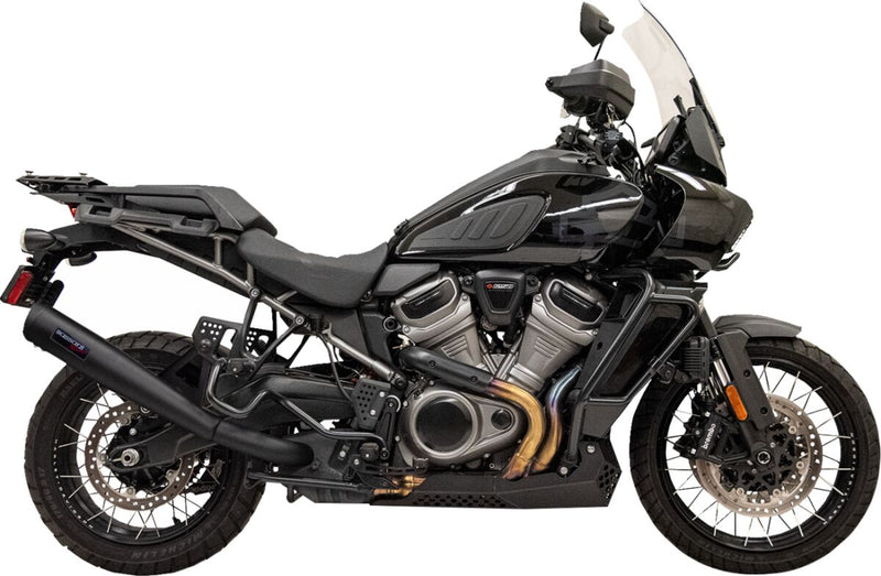 Bassani Xhaust 4" Stainless Steel Slip-on Exhaust - Each - Black / Ceramic for Harley-Davidson Pan America 2021-2025