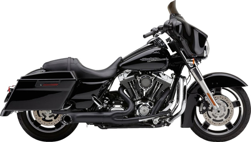 Cobra Turn Out 2-into-1 Exhaust System - Each, Full System - Black for Harley-Davidson Touring 2009-2016
