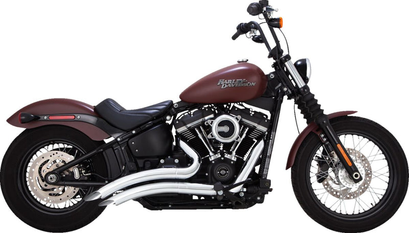 Vance & Hines Big Radius 2 Into 2 Exhaust Kit With PCX Technology In Chrome For Harley-Davidson 2018-2024 Softail Models