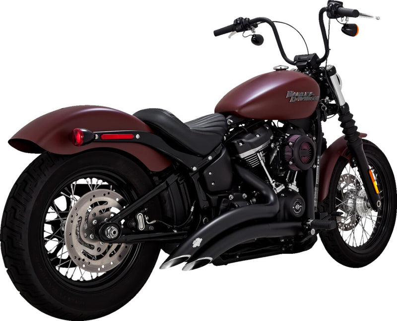 Vance & Hines Big Radius Exhaust System - Each - Black / Mild Steel for Harley-Davidson Softail & FXR 2018-2024