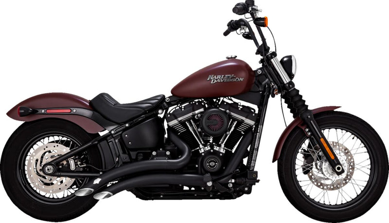 Vance & Hines Big Radius 2 Into 2 Exhaust Kit With PCX Technology In Black For Harley-Davidson 2018-2024 Softail Models