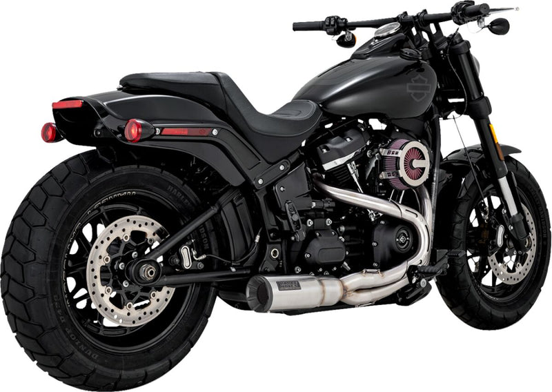 Vance & Hines 2-into-1 Hi-output Short Exhaust System - 304 Stainless Steel, Each - Brushed for Harley-Davidson Softail & FXR 2018-2024