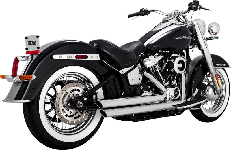 Vance & Hines Big Shots Staggered 2-into-2 Exhaust System - Each, Mild Steel - Chrome for Harley-Davidson Softail 2018-2024