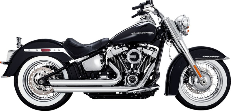 Vance & Hines Big Shots Staggered Exhaust Kit With PCX Technology In Chrome For 2018-2024 Softail Models