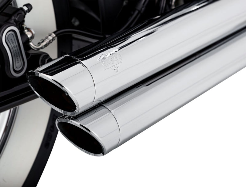 Vance & Hines Big Shots Staggered Exhaust Kit With PCX Technology In Chrome For 2018-2024 Softail Models