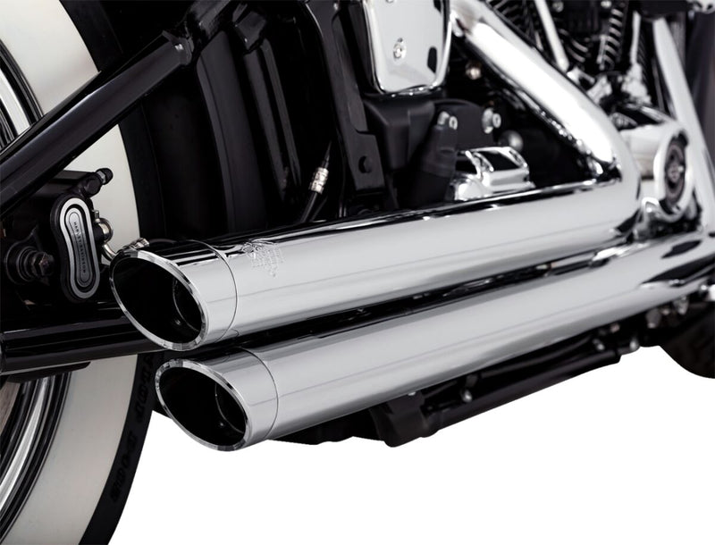 Vance & Hines Big Shots Staggered Exhaust Kit With PCX Technology In Chrome For 2018-2024 Softail Models