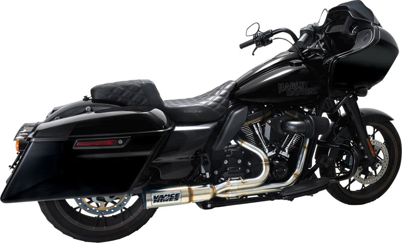 Vance & Hines Hi Output Exhaust System - Race, Megaphone, 304 Stainless Steel - Brushed Works / Silver for Harley-Davidson Touring 2017-2024