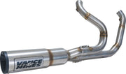 Vance & Hines Hi-Output 2 Into 1 Exhaust Kit With PCX Technology In Brushed Stainless Steel For Harley-Davidson 2017-2024 Touring Models